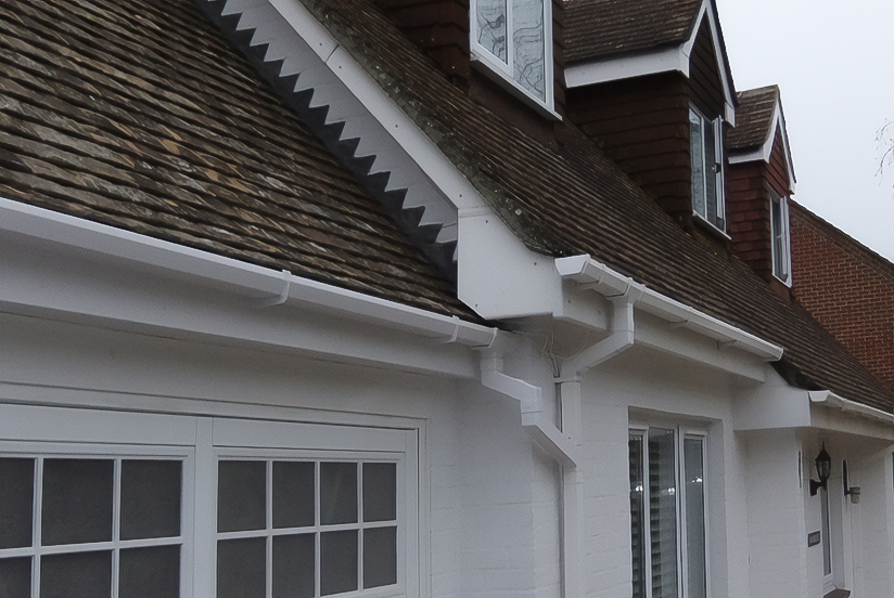 Image Of Ranwater System Installed By Newbury Roofing.