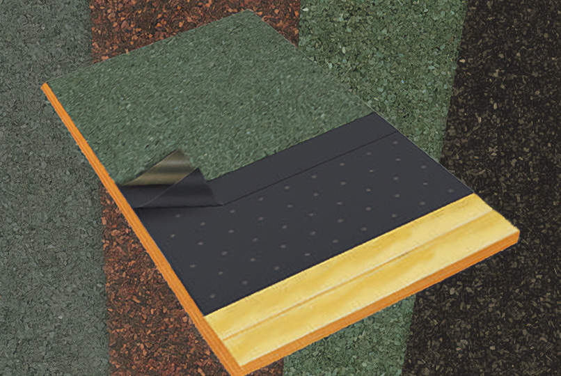 Image Showing Three Layers Of Roofing Felt.