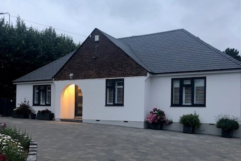 Image Of Slate Roof Completed By Newbury Roofing.