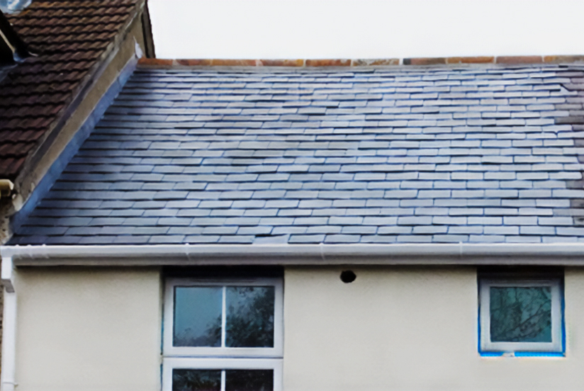 Image Of Slate Roof Completed By Newbury Roofing.