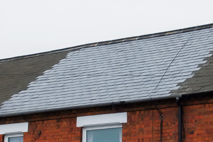 Image Of Slate Roof Completed By Newbury Roofing.